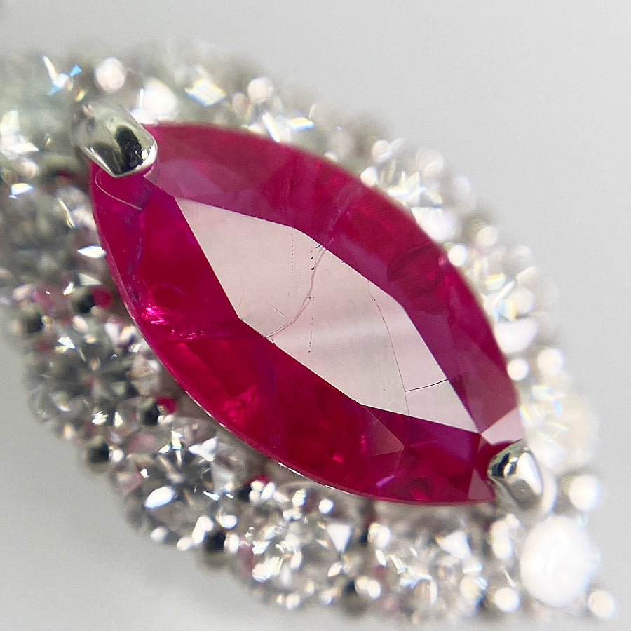 Necklace Platinum Platinum Ruby