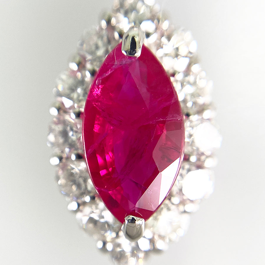 Necklace Platinum Platinum Ruby