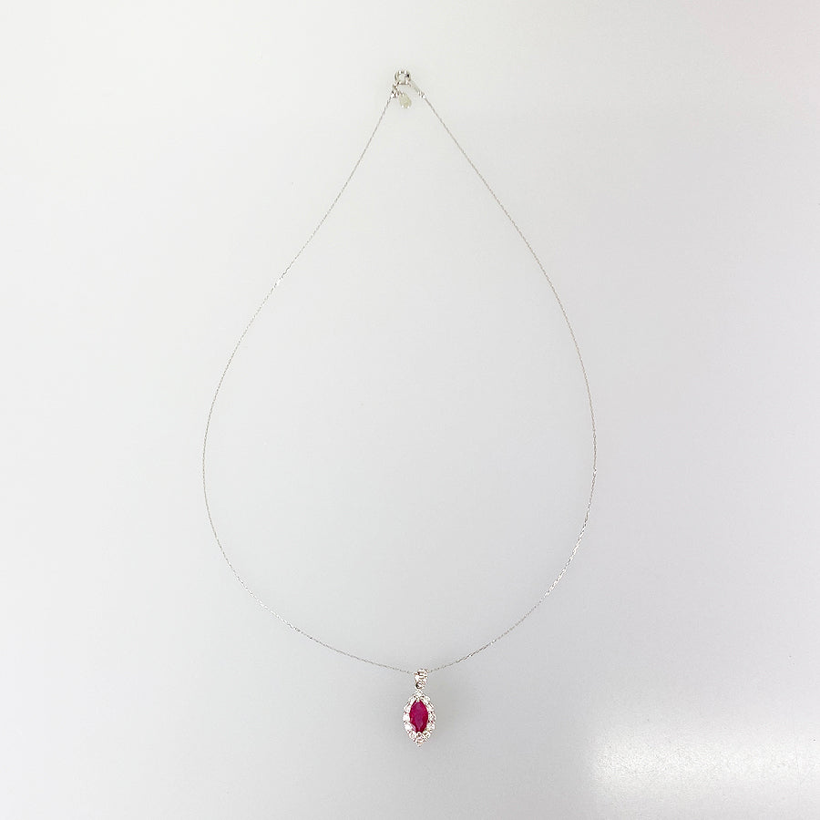 Necklace Platinum Platinum Ruby