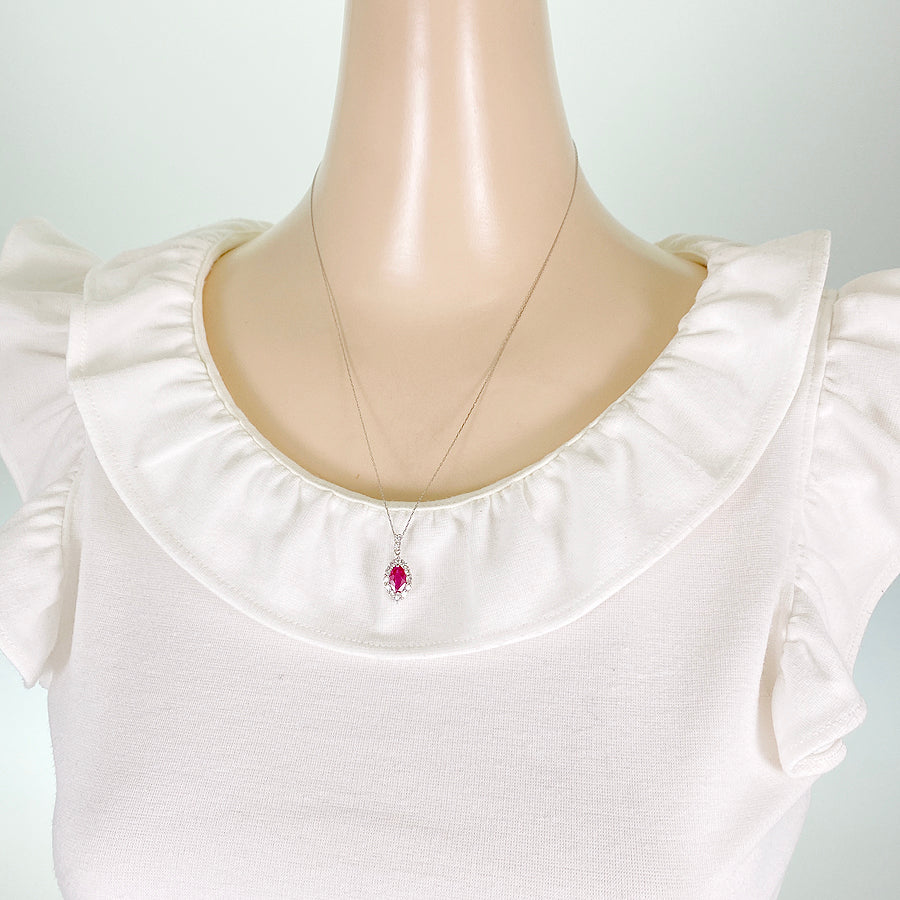 Necklace Platinum Platinum Ruby