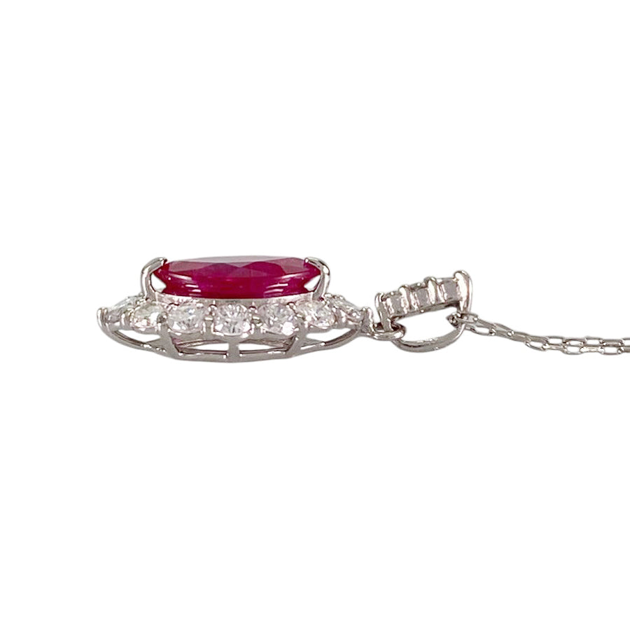 Necklace Platinum Platinum Ruby
