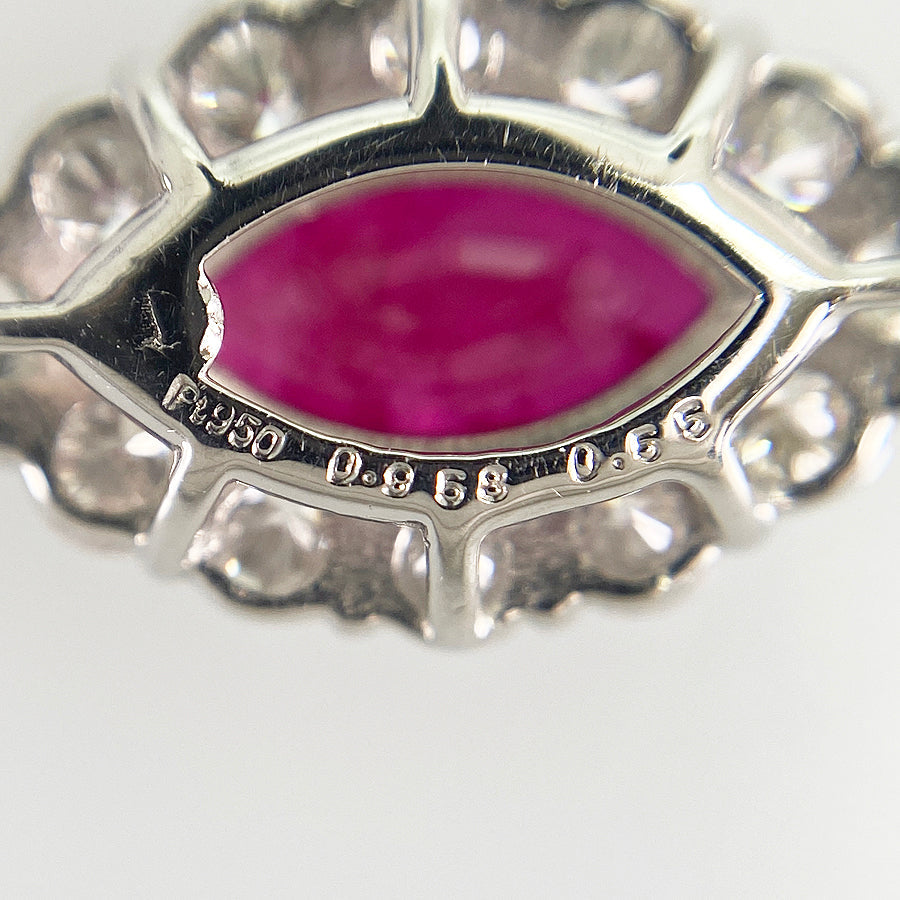 Necklace Platinum Platinum Ruby