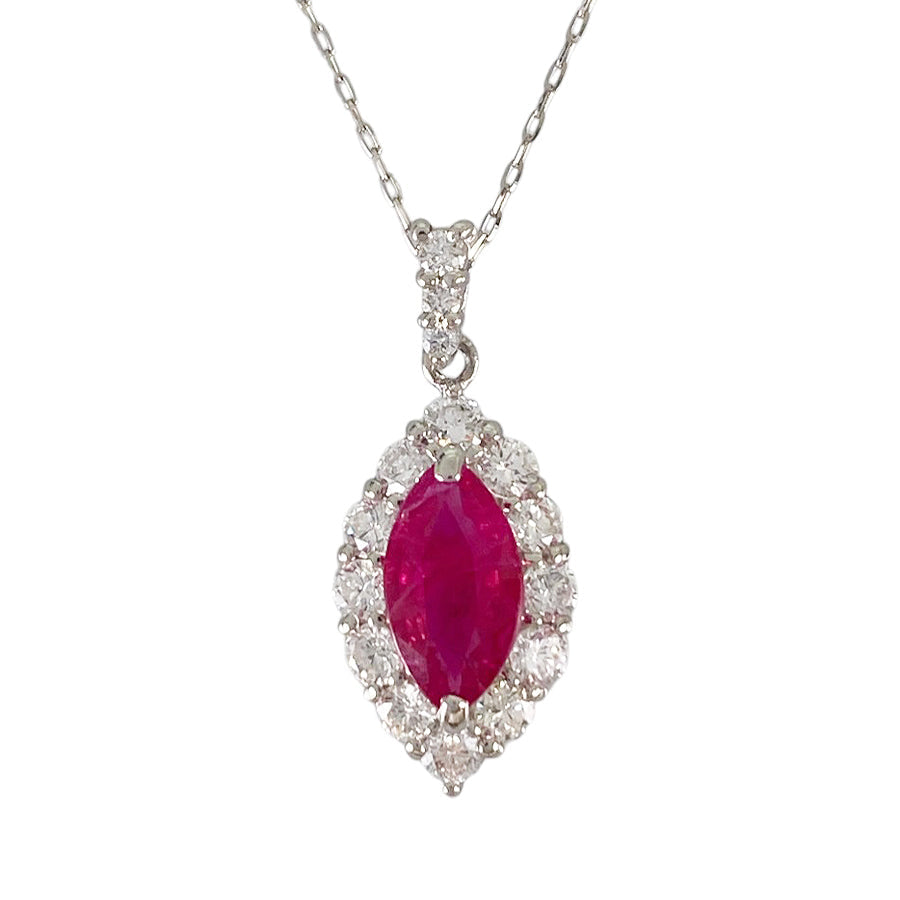 Necklace Platinum Platinum Ruby