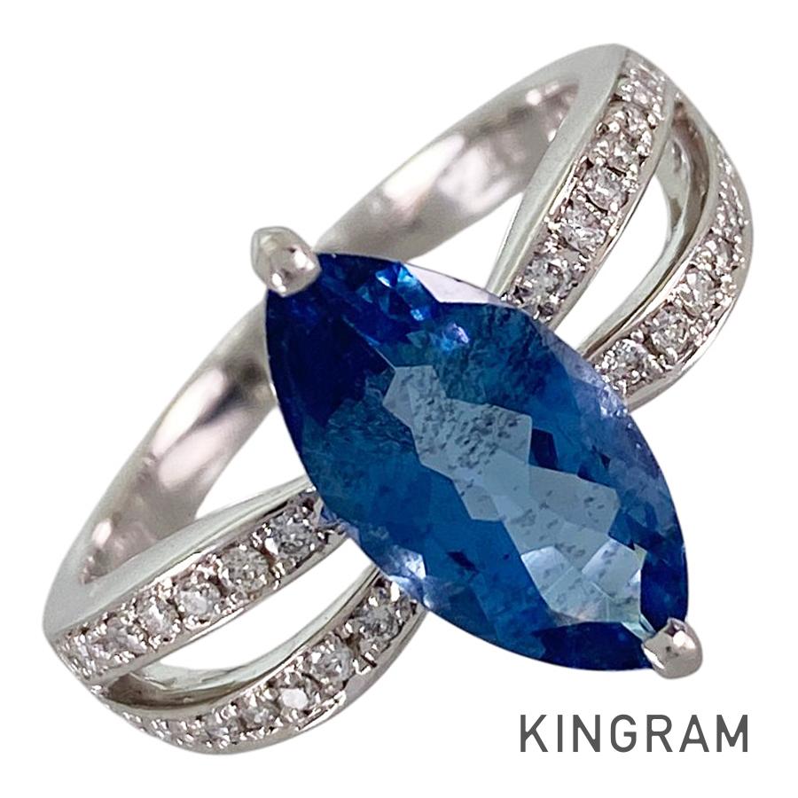 Ring White gold Aquamarine