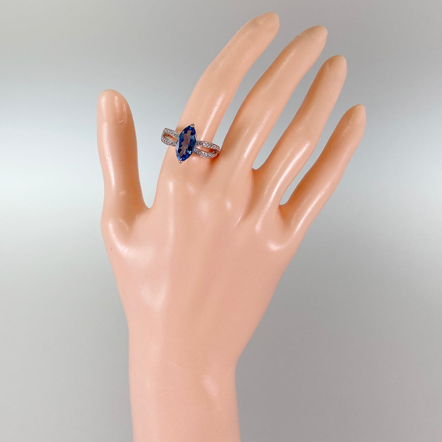 Ring White gold Aquamarine
