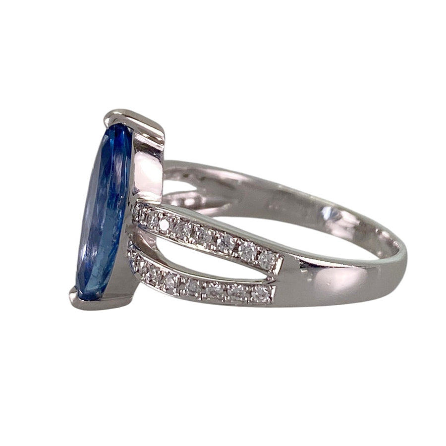 Ring White gold Aquamarine