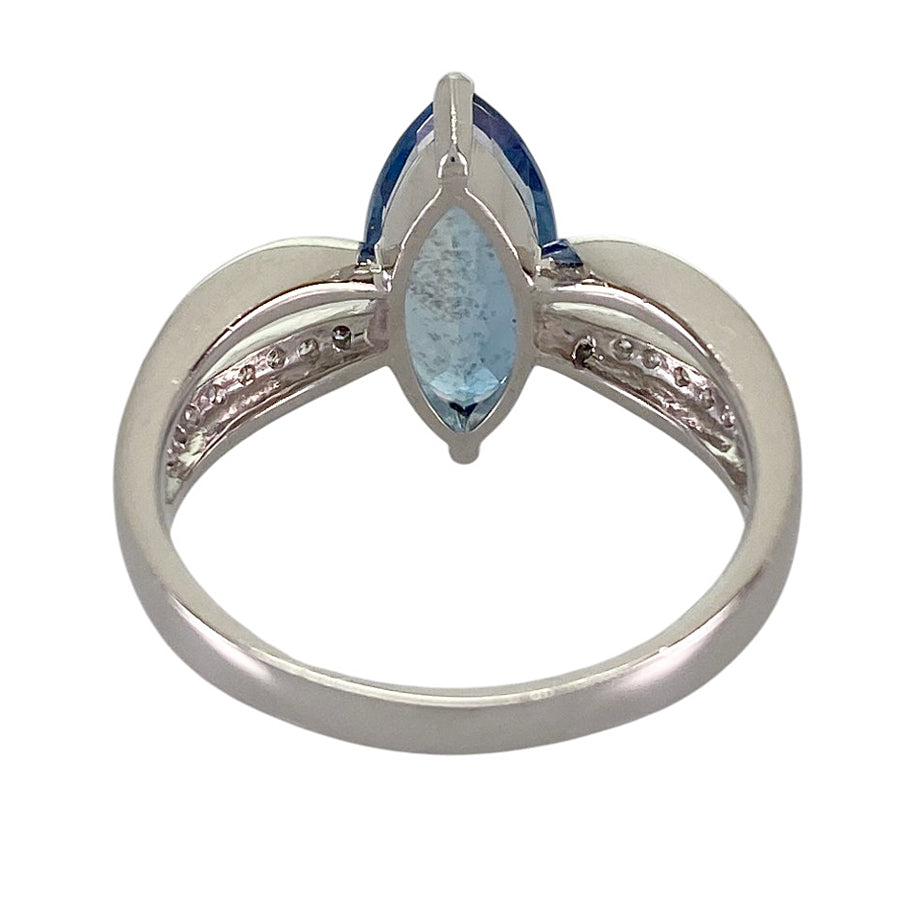 Ring White gold Aquamarine