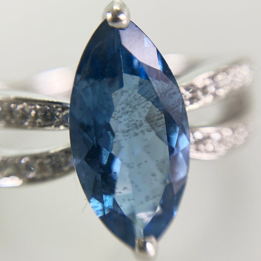 Ring White gold Aquamarine