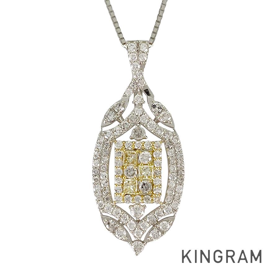Necklace Platinum Platinum Yellow gold Diamond