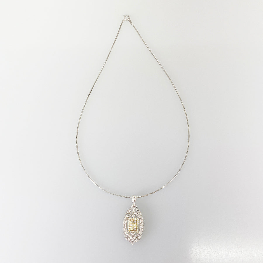 Necklace Platinum Platinum Yellow gold Diamond