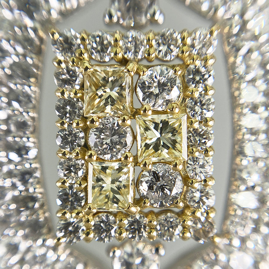 Necklace Platinum Platinum Yellow gold Diamond