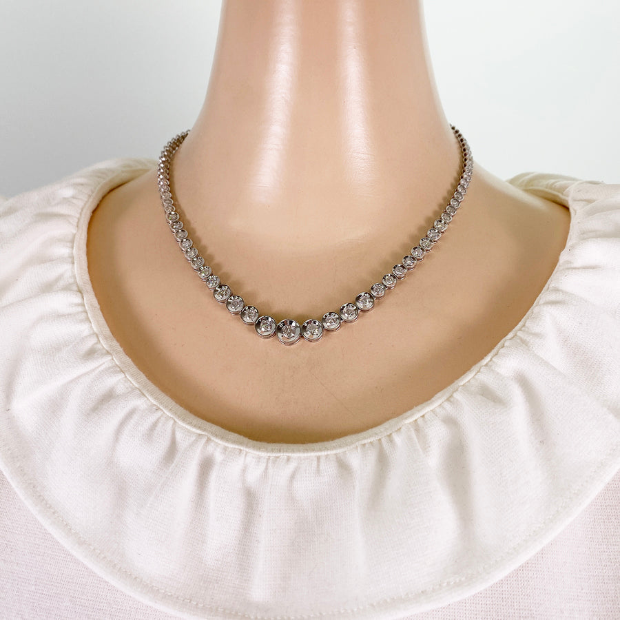 Tennis necklace Platinum Diamond