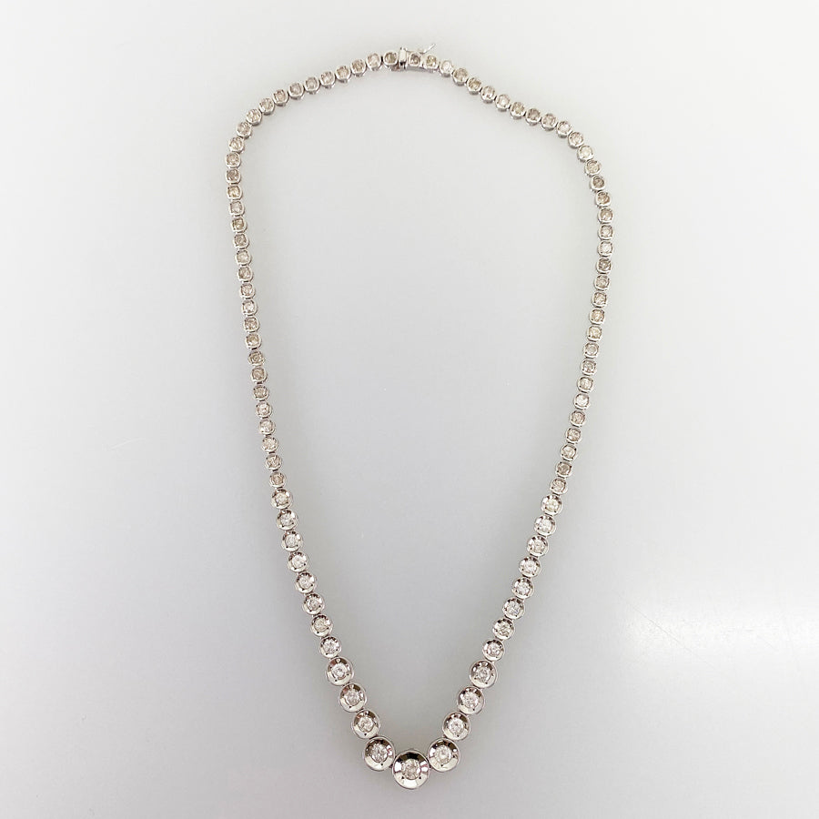 Tennis necklace Platinum Diamond