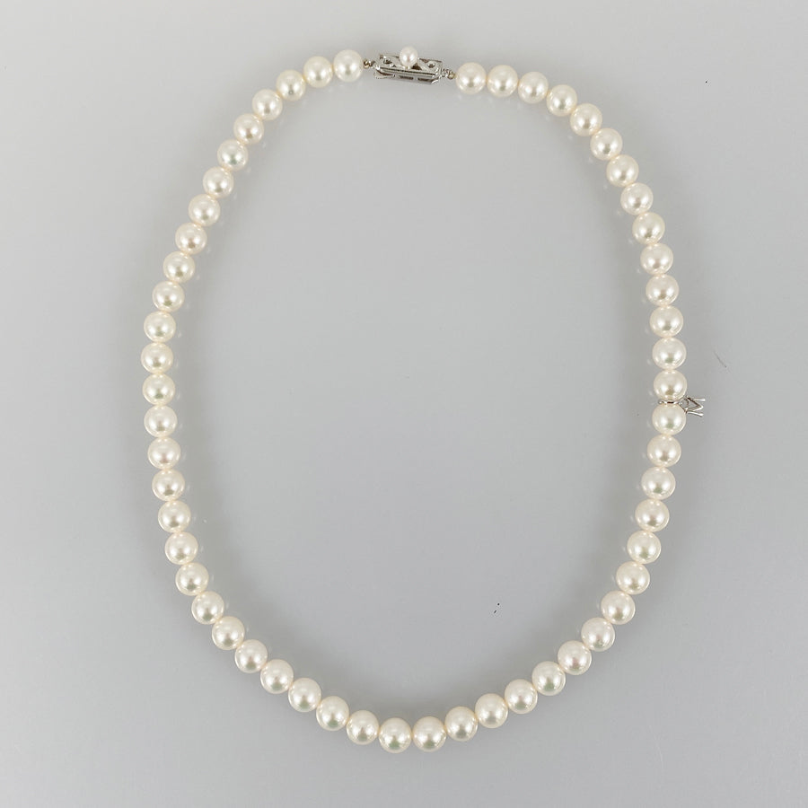 MIKIMOTO M charm Necklace
