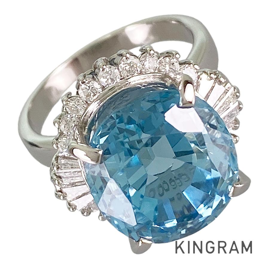 Ring Platinum Aquamarine