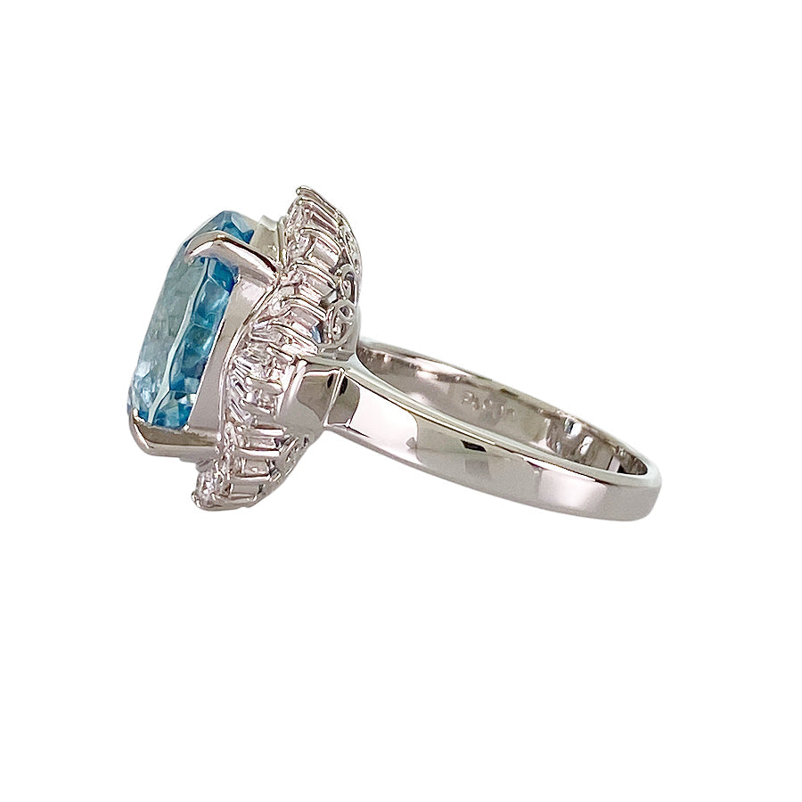 Ring Platinum Aquamarine
