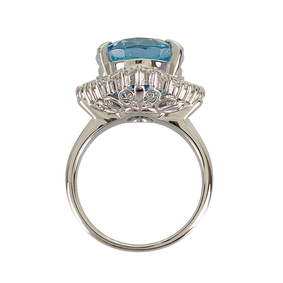 Ring Platinum Aquamarine