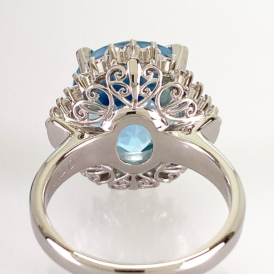 Ring Platinum Aquamarine