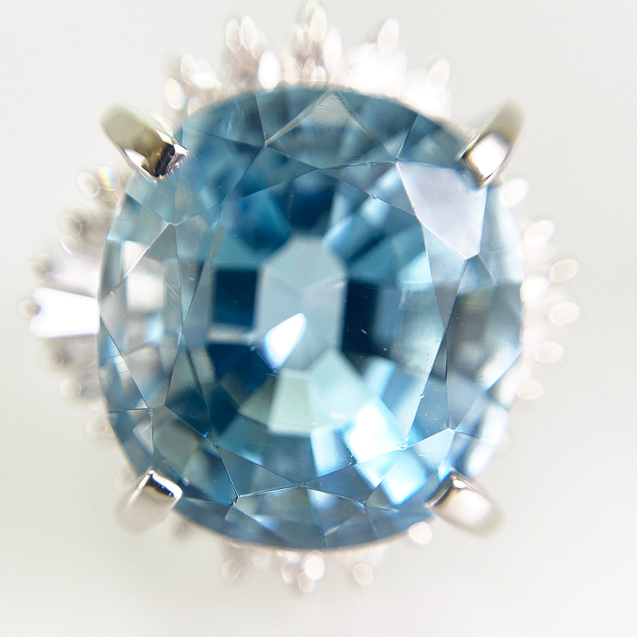 Ring Platinum Aquamarine