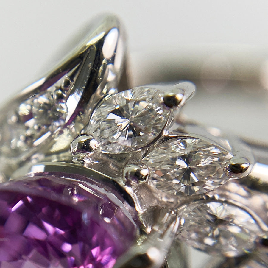 Ring Platinum Pink Sapphire