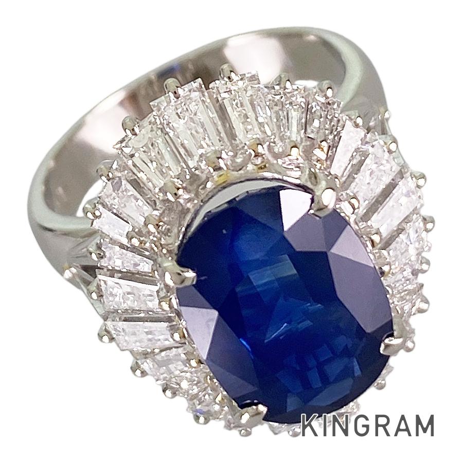 Ring Platinum Blue Sapphire