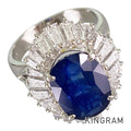 Ring Platinum Blue Sapphire