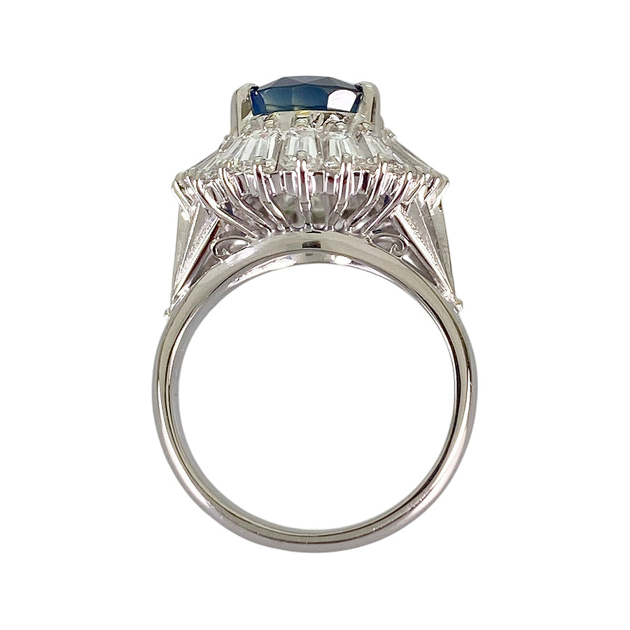 Ring Platinum Blue Sapphire