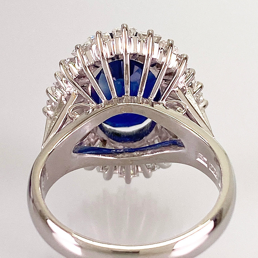 Ring Platinum Blue Sapphire