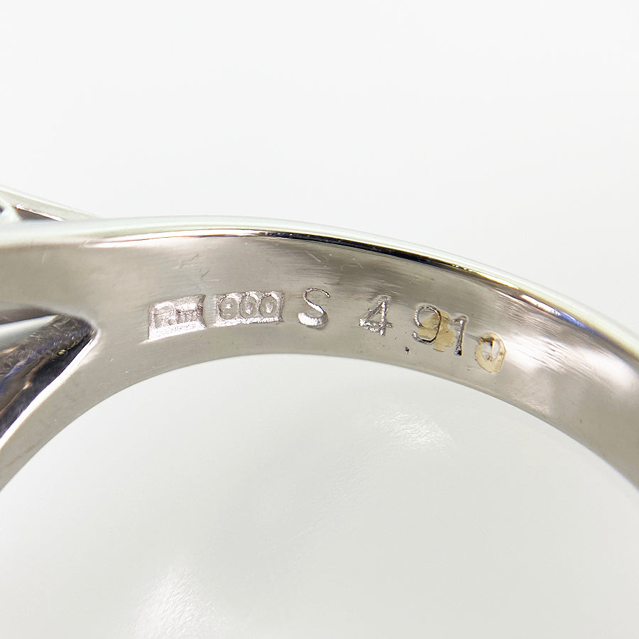 Ring Platinum Blue Sapphire