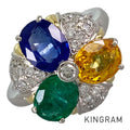 Ring Platinum Yellow gold Sapphire