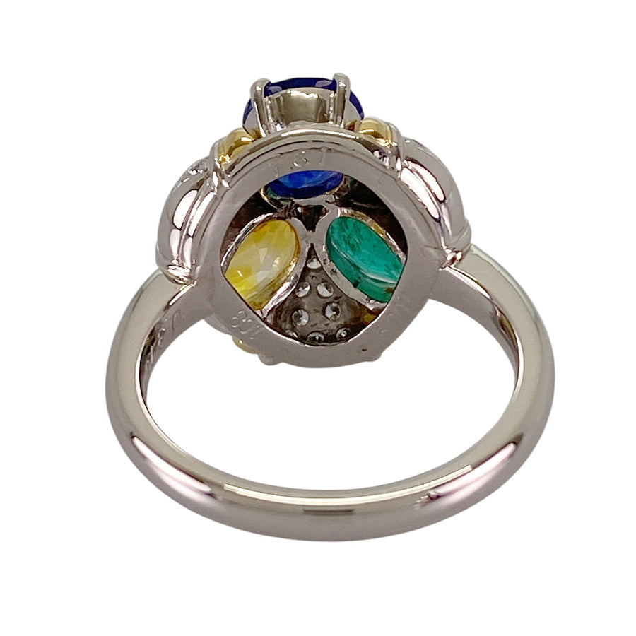 Ring Platinum Yellow gold Sapphire