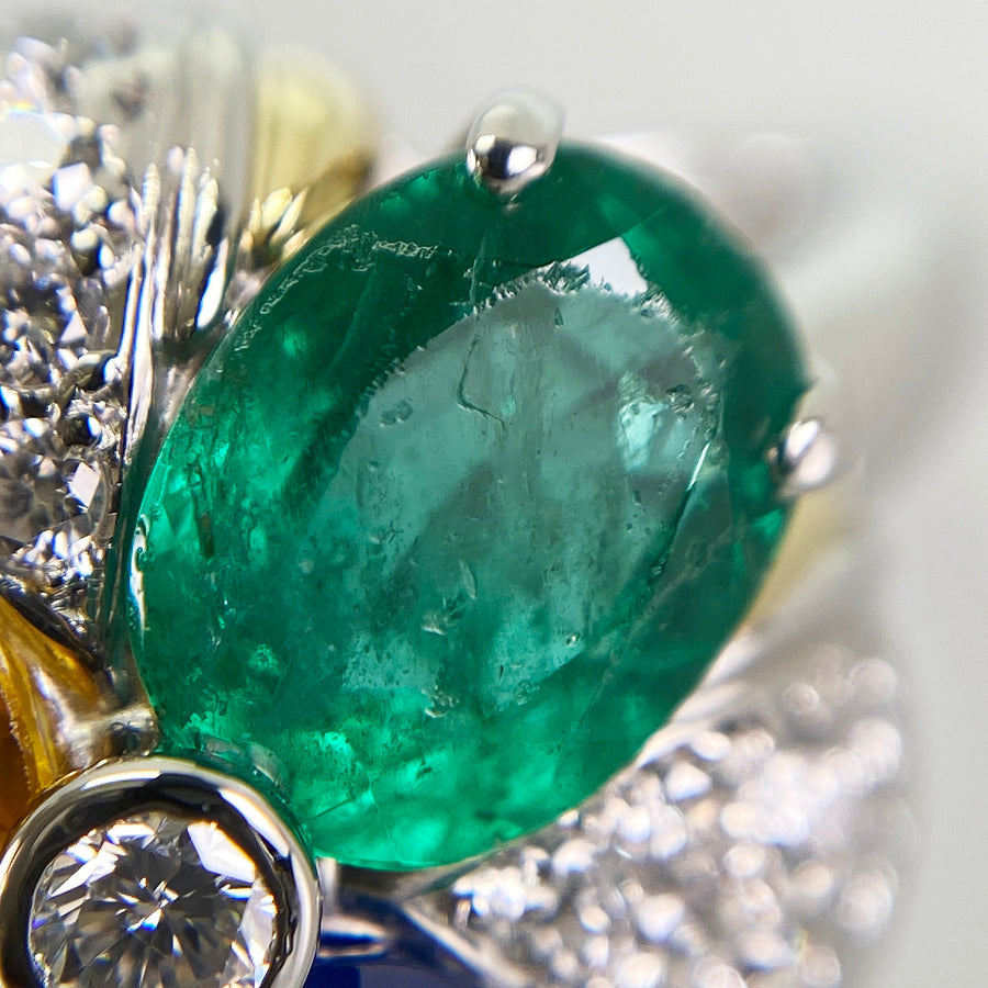 Ring Platinum Yellow gold Sapphire