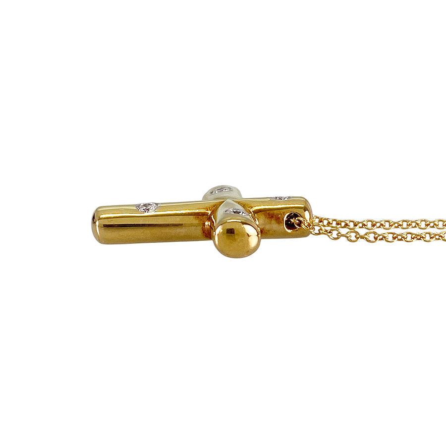 TIFFANY&Co. Dots cross Necklace
