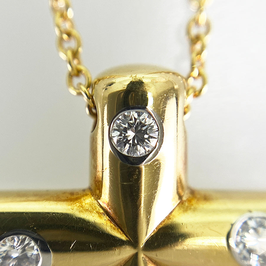 TIFFANY&Co. Dots cross Necklace
