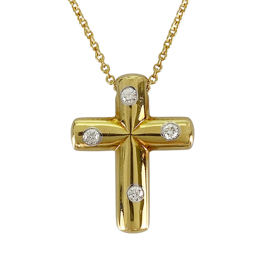 TIFFANY&Co. Dots cross Necklace