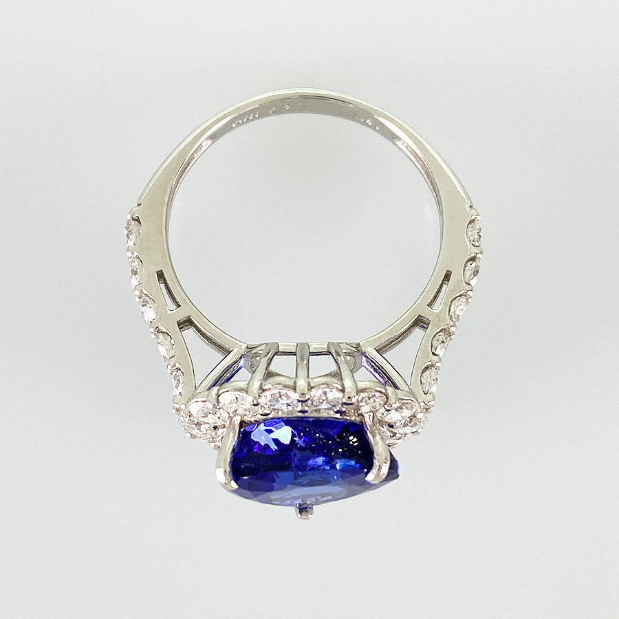 Ring Platinum Tanzanite Diamond