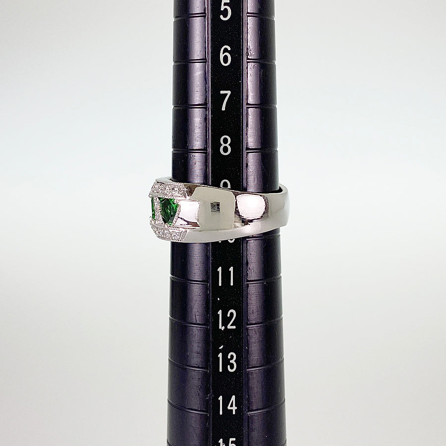 Ring Platinum Tsavorite Garnet
