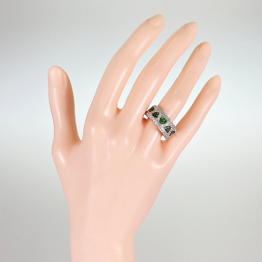 Ring Platinum Tsavorite Garnet