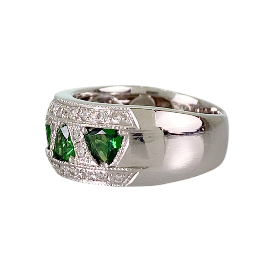 Ring Platinum Tsavorite Garnet