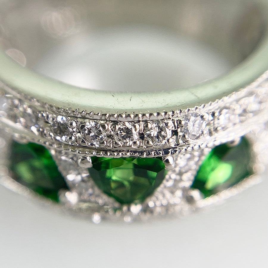 Ring Platinum Tsavorite Garnet