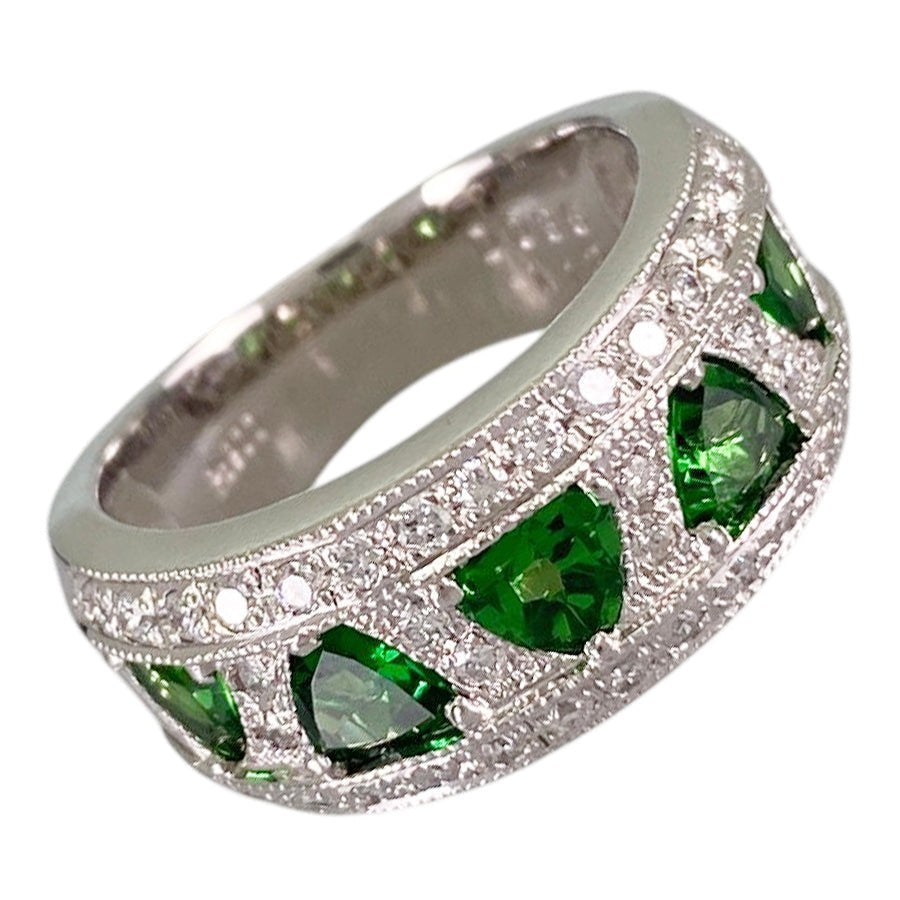 Ring Platinum Tsavorite Garnet