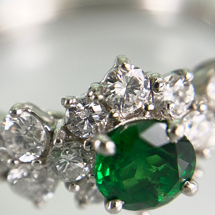 Ring Platinum Tsavorite Garnet