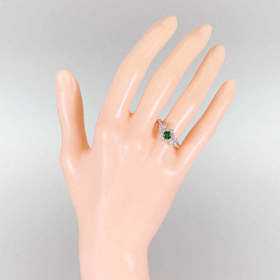 Ring Platinum Tsavorite Garnet