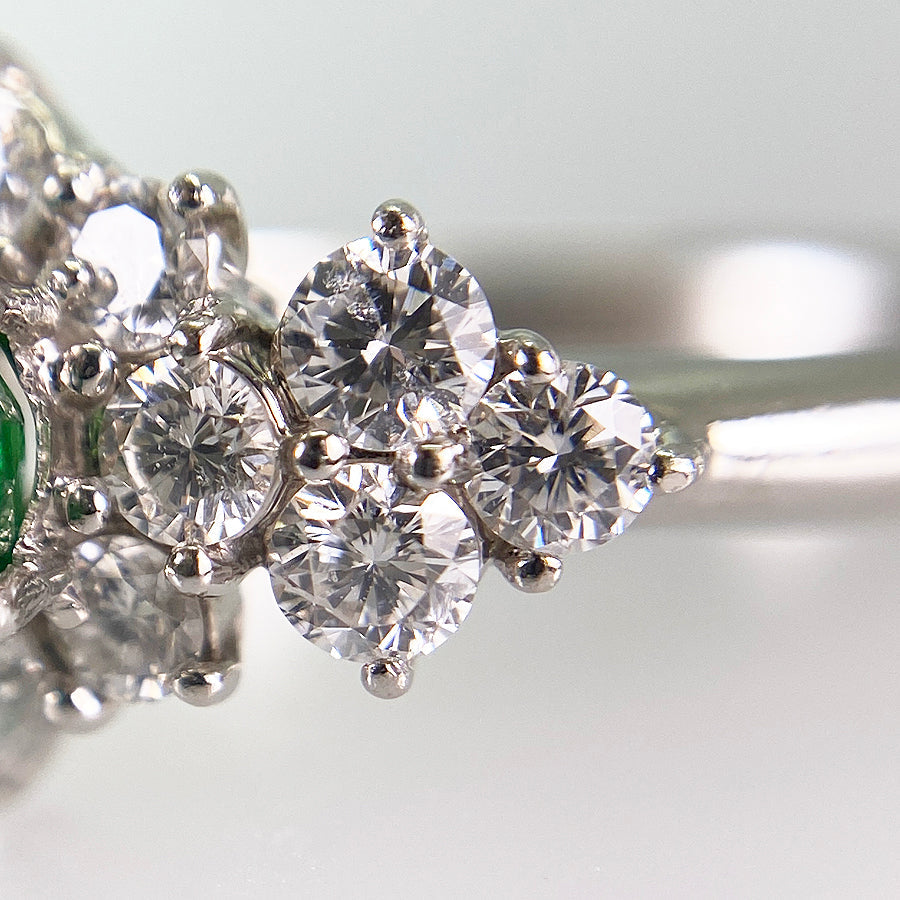 Ring Platinum Tsavorite Garnet
