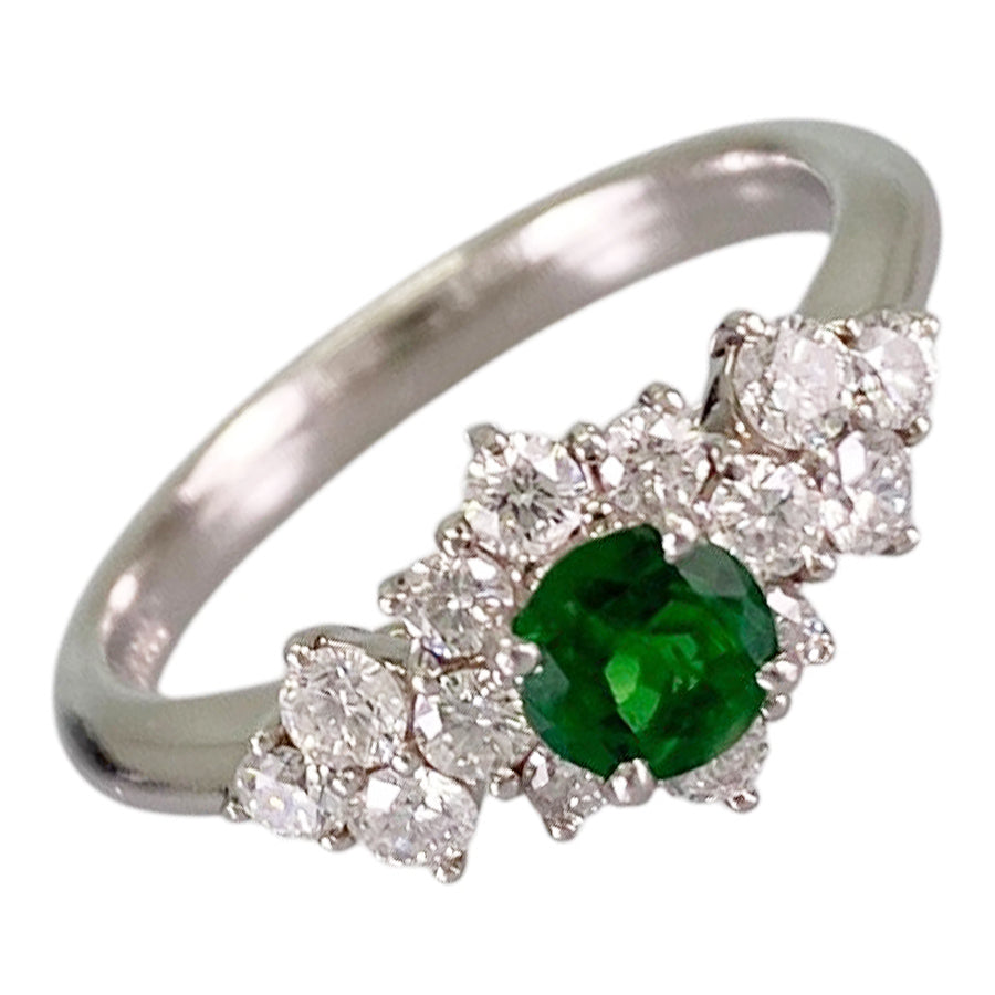 Ring Platinum Tsavorite Garnet