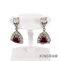 Earring Platinum Ruby