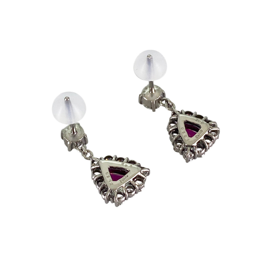 Earring Platinum Ruby