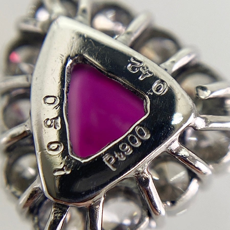 Earring Platinum Ruby