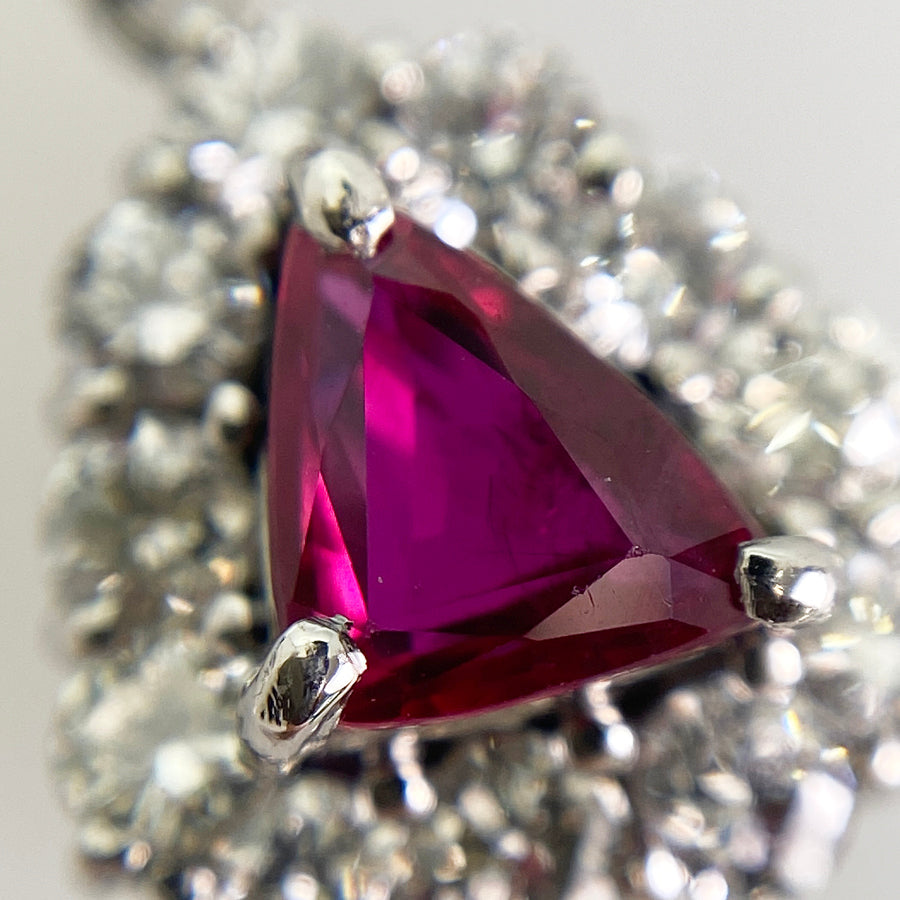 Earring Platinum Ruby