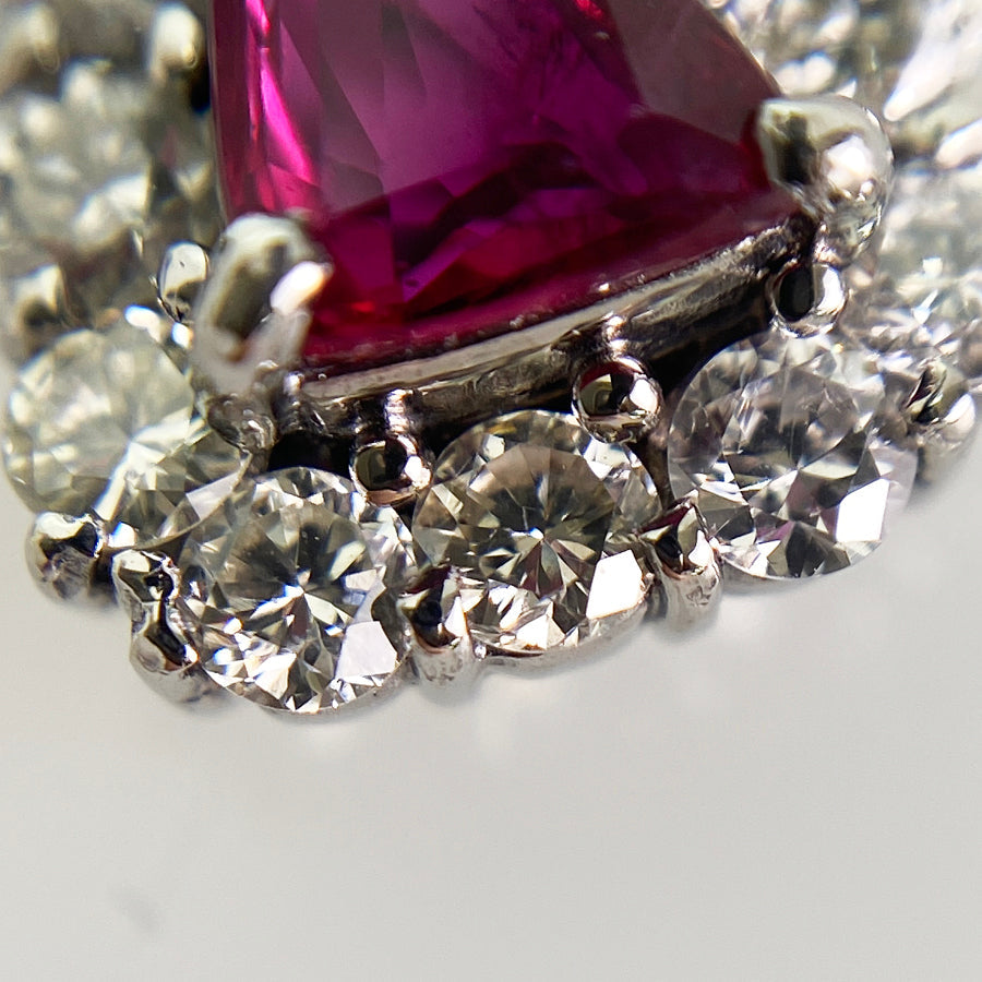 Earring Platinum Ruby